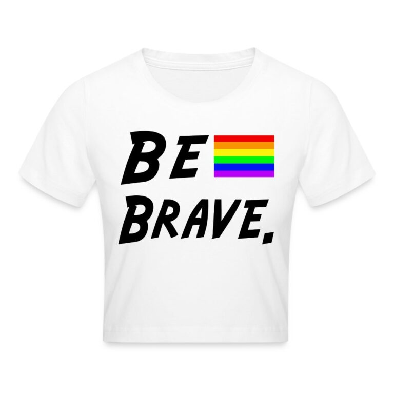 be-brave-cropped-t-shirt-weiss
