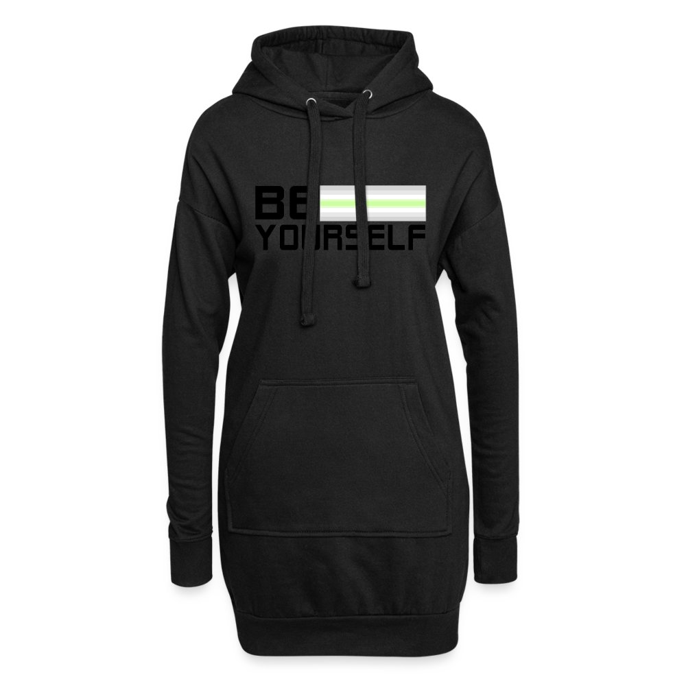 be-yourself-agenderflux-pride-hoodie-kleid-schwarz