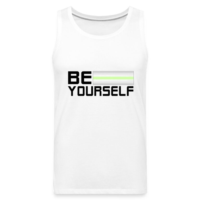 be-yourself-agenderflux-pride-maenner-premium-tank-top-weiss