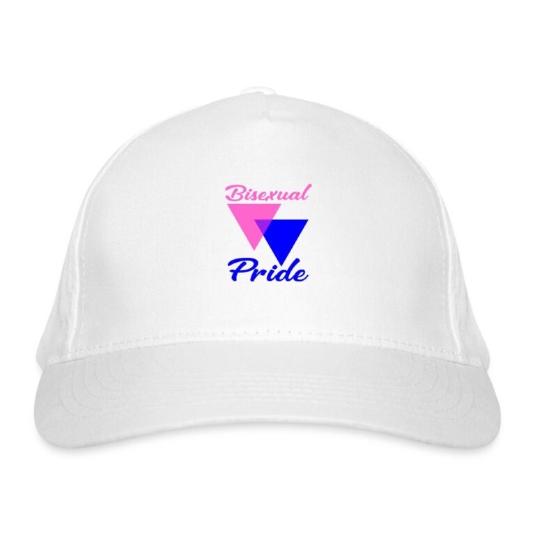 bisexual-pride-triangles-bio-baseballkappe-weiss
