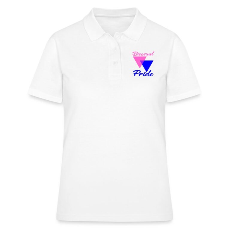 bisexual-pride-triangles-frauen-polo-shirt-weiss