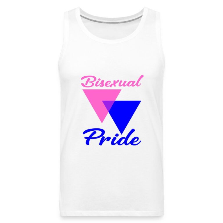 bisexual-pride-triangles-maenner-premium-tank-top-weiss