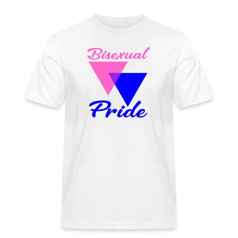 bisexual-pride-triangles-maenner-workwear-t-shirt-weiss