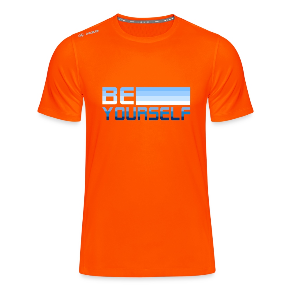 gay-be-yourself-jako-maenner-t-shirt-run-20-neonorange