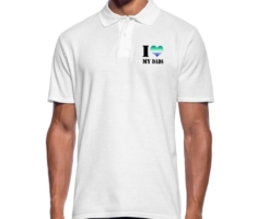 I love my Dads - Männer Poloshirt Weiß