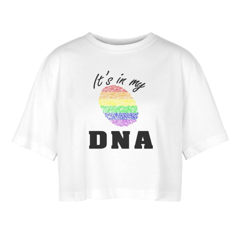 its-in-my-dna-frauen-oversized-cropped-t-shirt-weiss