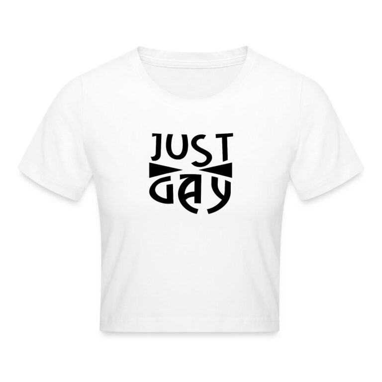 just-gay-cropped-t-shirt-weiss