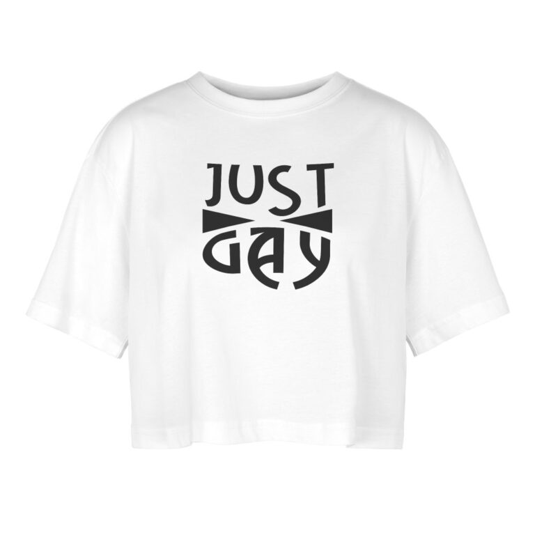 just-gay-frauen-oversized-cropped-t-shirt-weiss