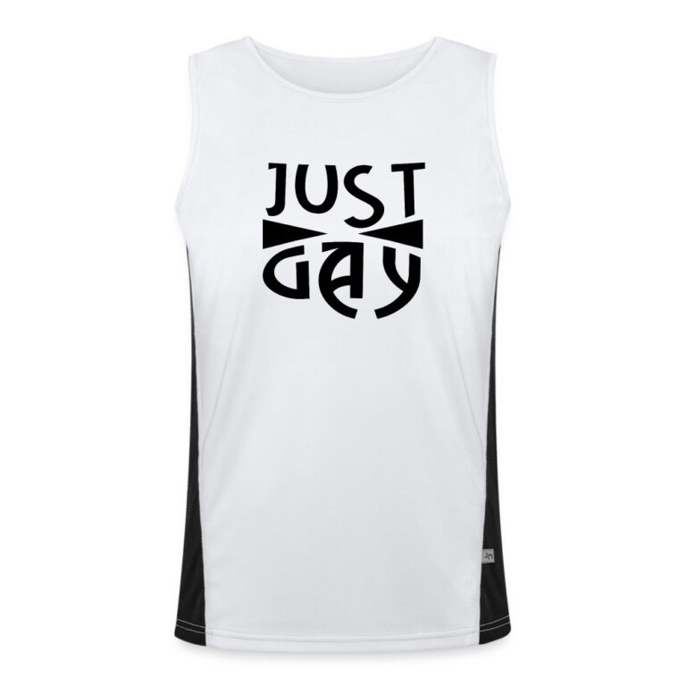 just-gay-funktionelles-kontrast-tank-top-fuer-maenner-weiss-schwarz