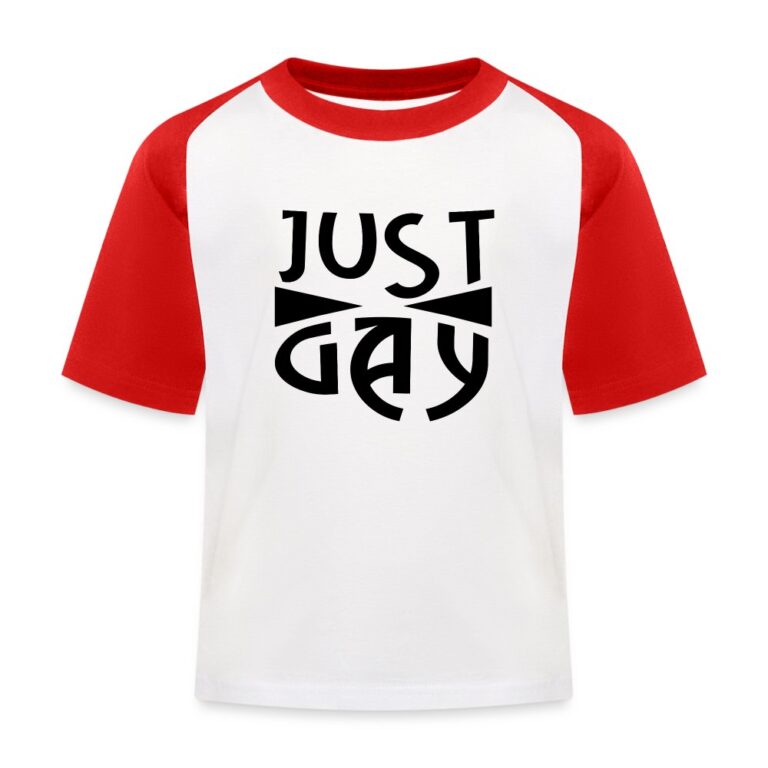just-gay-kinder-baseball-t-shirt-weiss-rot