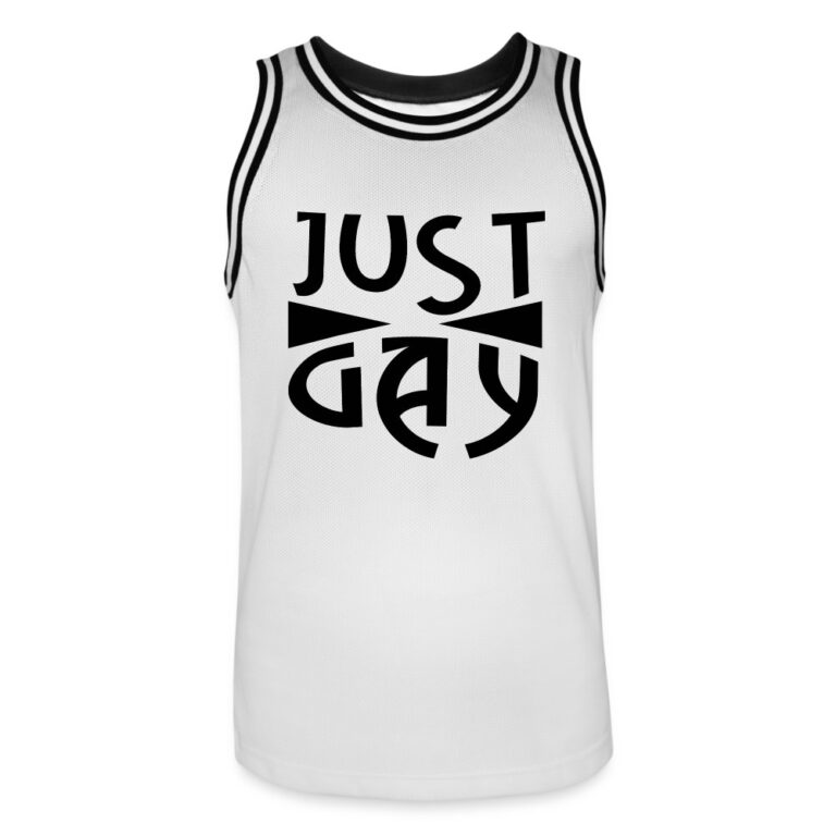 just-gay-maenner-basketball-trikot-weiss-schwarz