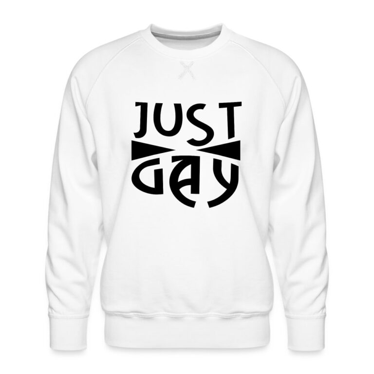 just-gay-maenner-premium-pullover-weiss
