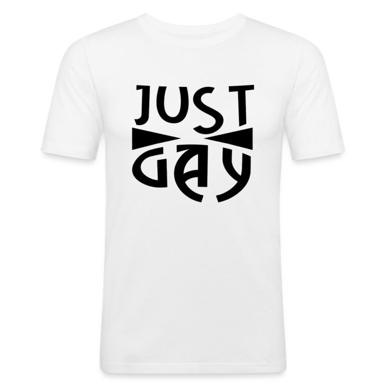 just-gay-maenner-slim-fit-t-shirt-weiss