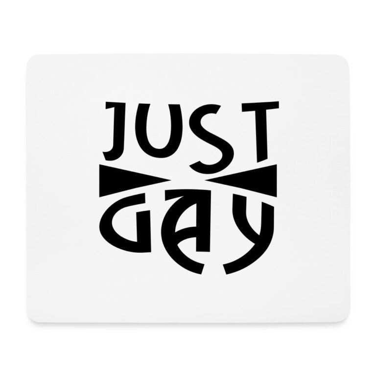 just-gay-mousepad-querformat-weiss
