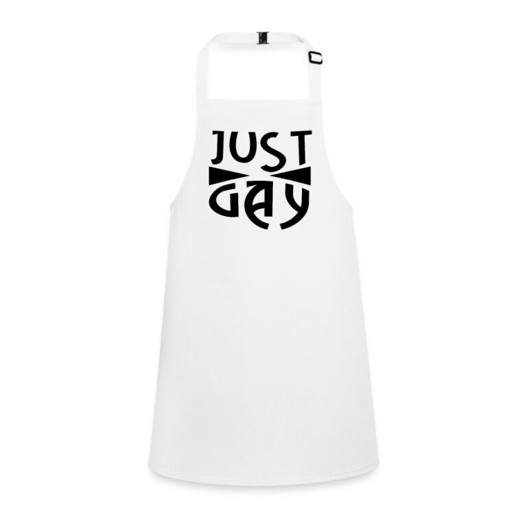 just-gay-schuerze-fuer-kinder-weiss