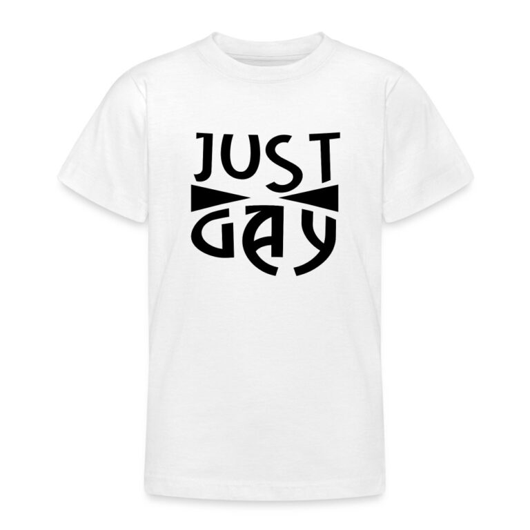 just-gay-teenager-t-shirt-weiss