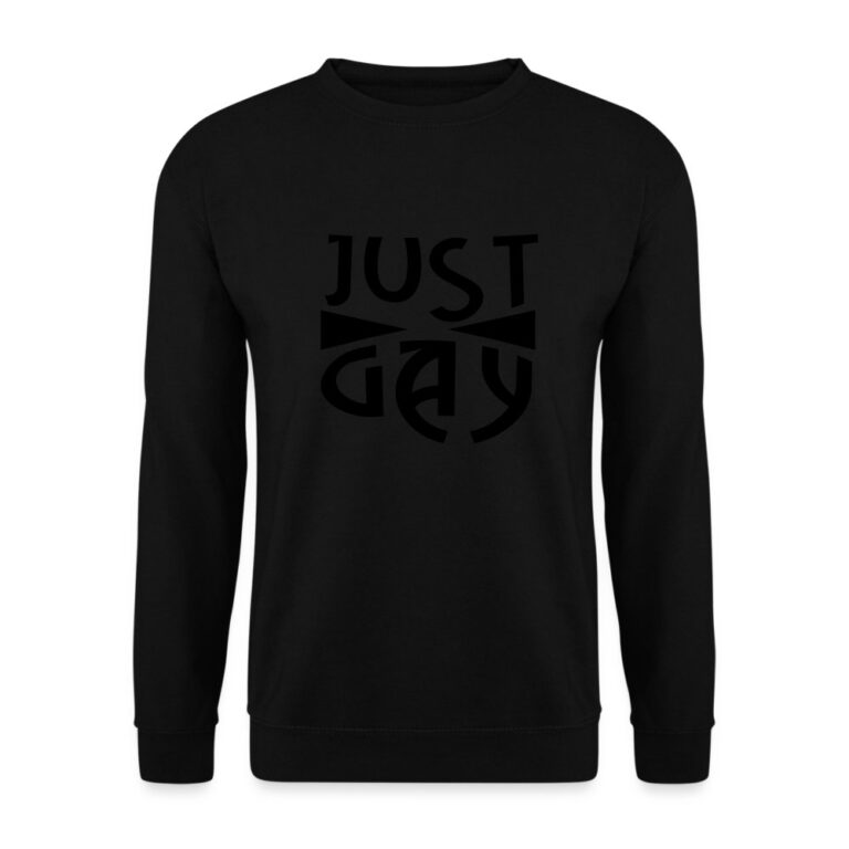 just-gay-unisex-pullover-schwarz