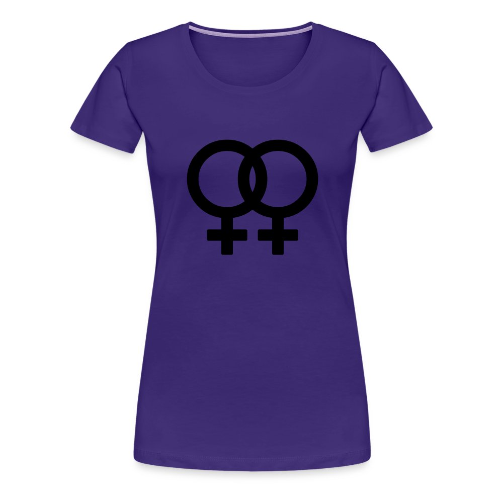 lesbian-pride-gender-signs-frauen-premium-t-shirt-lila