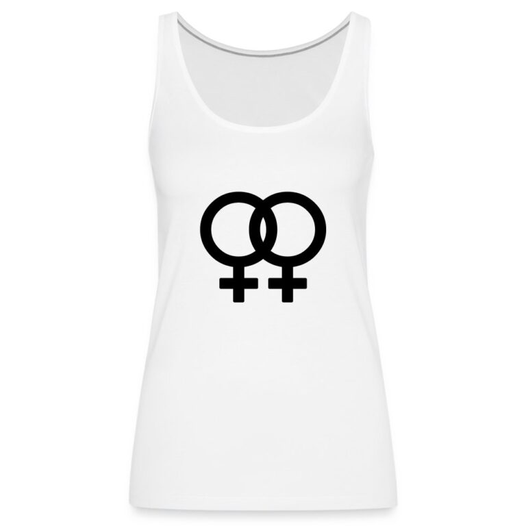 lesbian-pride-gender-signs-frauen-premium-tank-top-weiss