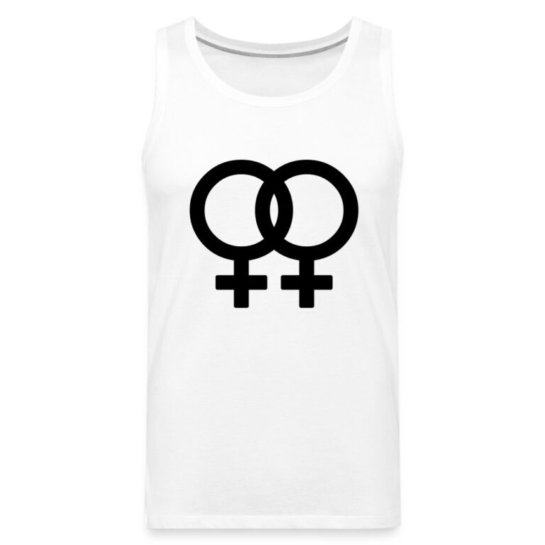 lesbian-pride-gender-signs-maenner-premium-tank-top-weiss