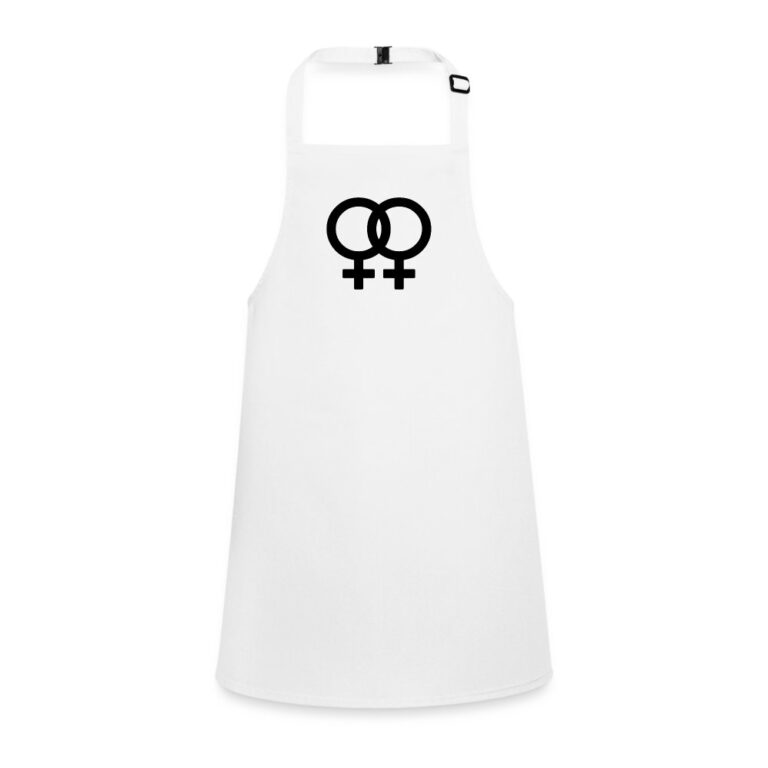 lesbian-pride-gender-signs-schuerze-fuer-kinder-weiss