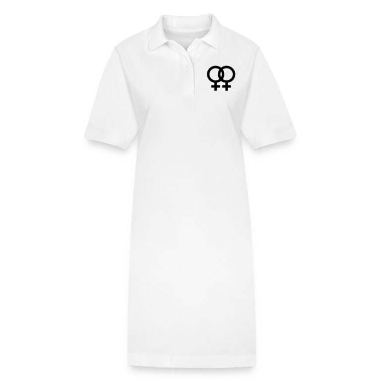 lesbian-pride-gender-signs-stanleystella-frauen-bio-polokleid-paiger-weiss