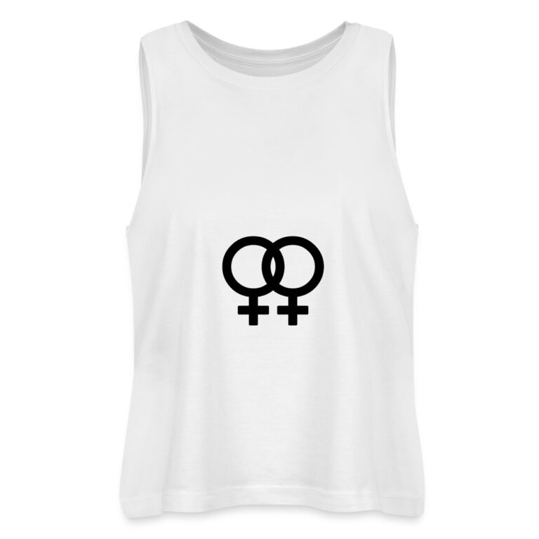 lesbian-pride-gender-signs-stanleystella-frauen-cropped-bio-tank-top-dancer-weiss