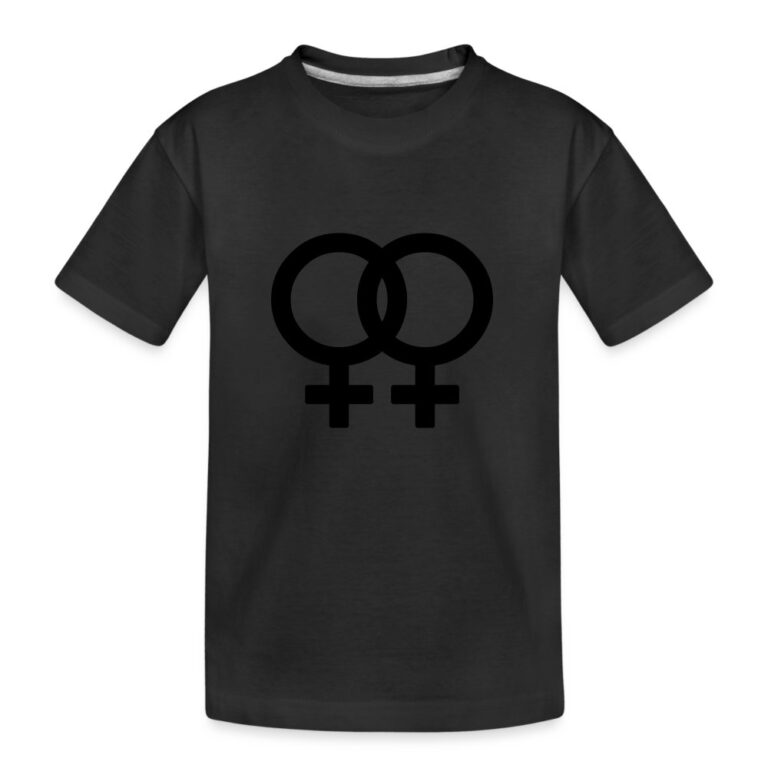 lesbian-pride-gender-signs-teenager-premium-bio-t-shirt-schwarz