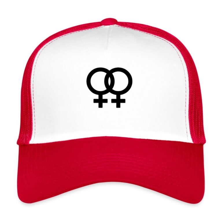 lesbian-pride-gender-signs-trucker-cap-weiss-rot