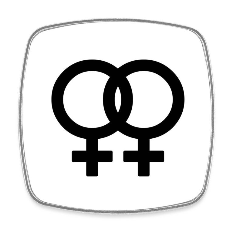 lesbian-pride-gender-signs-viereckiger-kuehlschrankmagnet-weiss