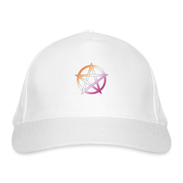 lesbian-pride-pentagramm-bio-baseballkappe-weiss
