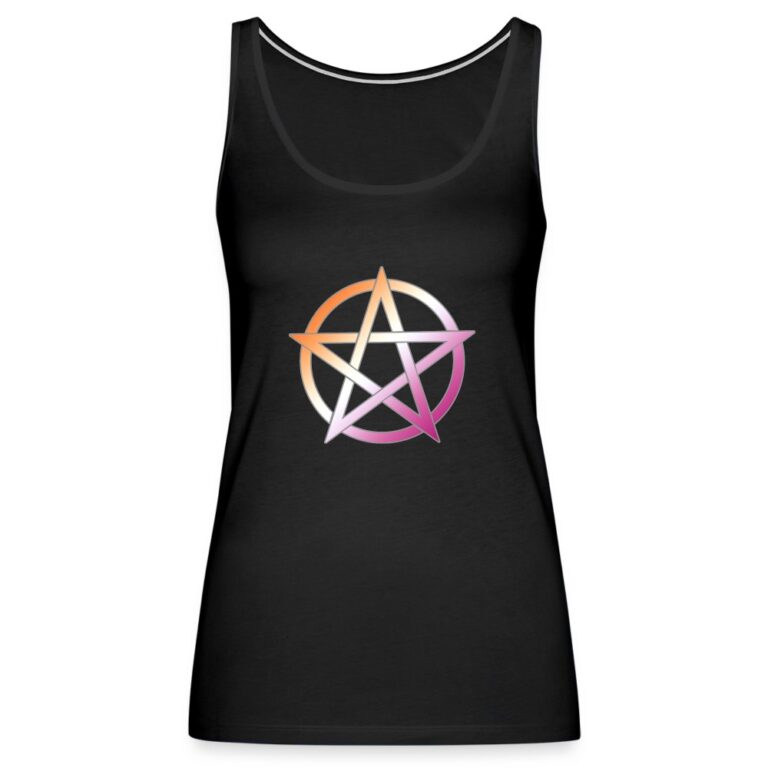 lesbian-pride-pentagramm-frauen-premium-tank-top-schwarz