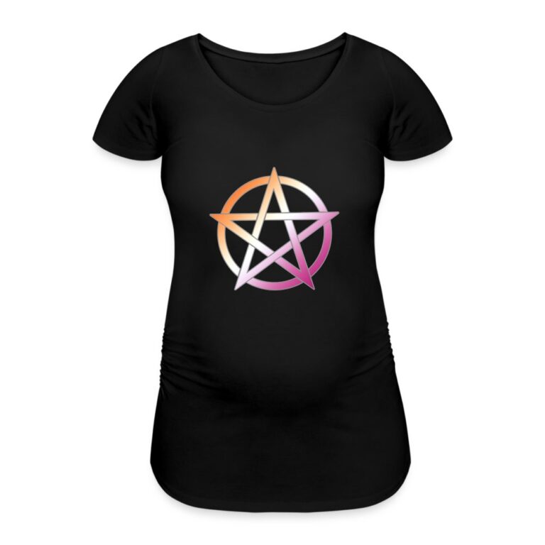 lesbian-pride-pentagramm-frauen-schwangerschafts-t-shirt-schwarz