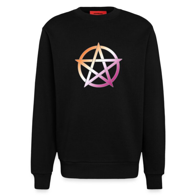 lesbian-pride-pentagramm-heavyweight-oversized-organic-crew-neck-made-in-eu-solid-black
