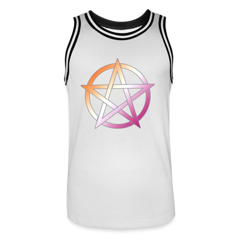 lesbian-pride-pentagramm-maenner-basketball-trikot-weiss-schwarz