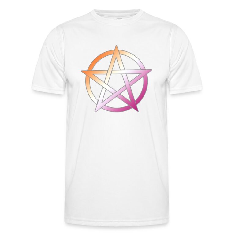 lesbian-pride-pentagramm-maenner-funktions-t-shirt-weiss