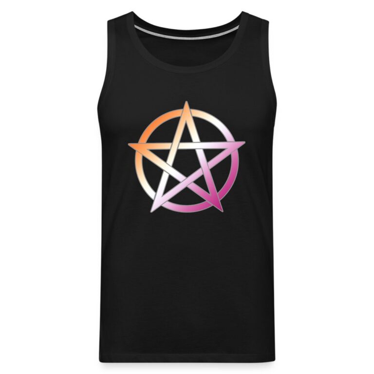 lesbian-pride-pentagramm-maenner-premium-tank-top-schwarz