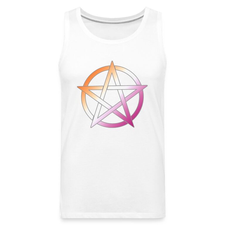lesbian-pride-pentagramm-maenner-premium-tank-top-weiss
