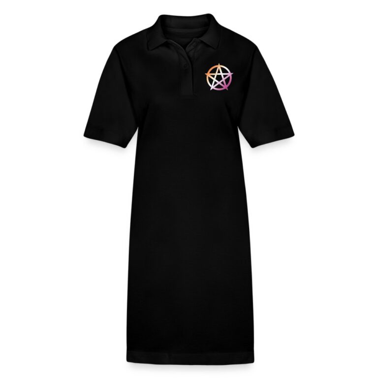 lesbian-pride-pentagramm-stanleystella-frauen-bio-polokleid-paiger-schwarz