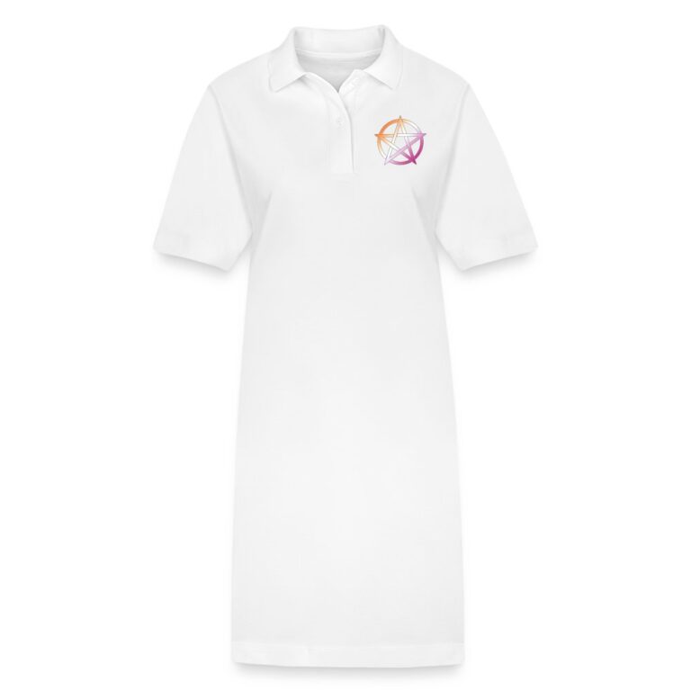 lesbian-pride-pentagramm-stanleystella-frauen-bio-polokleid-paiger-weiss