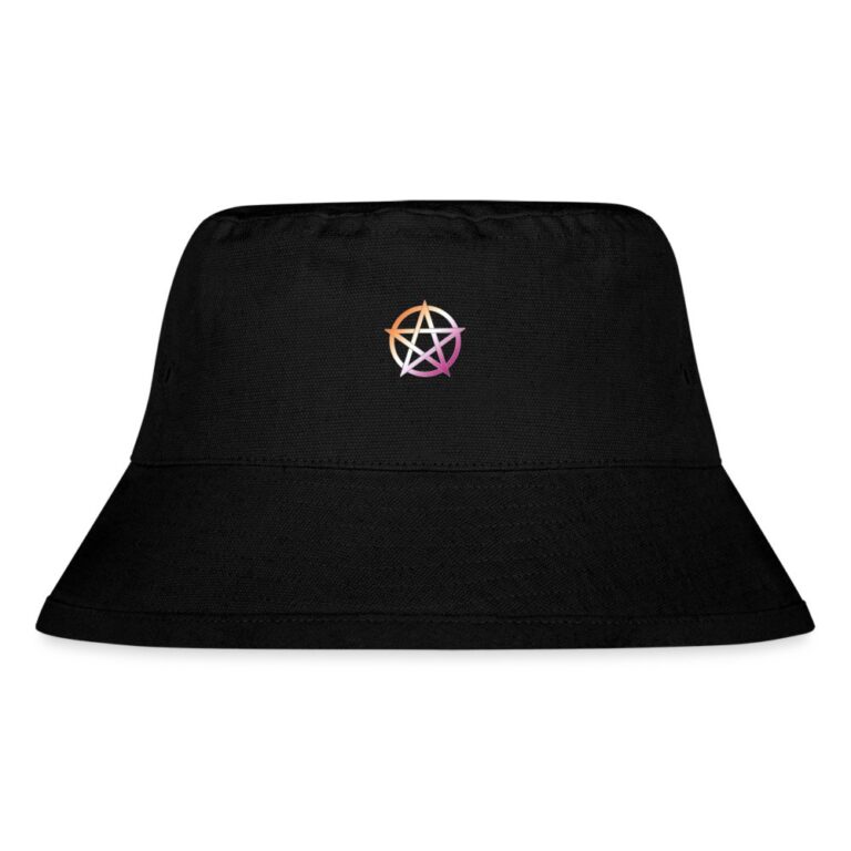 lesbian-pride-pentagramm-stanleystella-recycelter-bucket-hat-schwarz