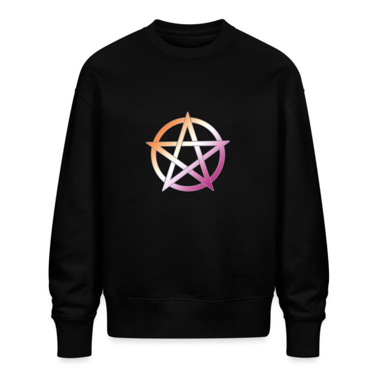 lesbian-pride-pentagramm-stanleystella-unisex-oversize-bio-pullover-radder-schwarz