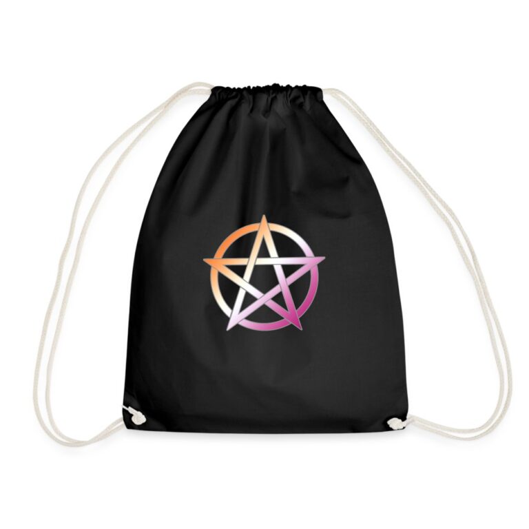 lesbian-pride-pentagramm-turnbeutel-schwarz