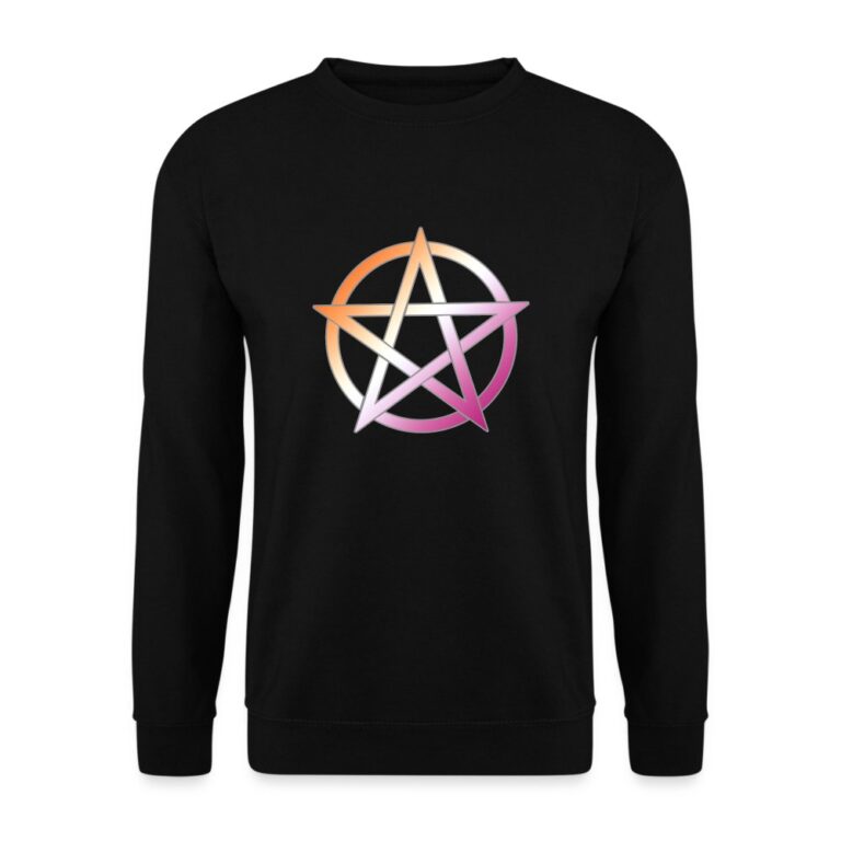 lesbian-pride-pentagramm-unisex-pullover-schwarz
