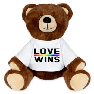 Love Wins - MiniFeet® RecycelBär® Braun Weiß