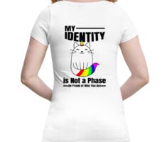 My Identity is Not a Phase - Frauen Schwangerschafts-T-Shirt Weiß