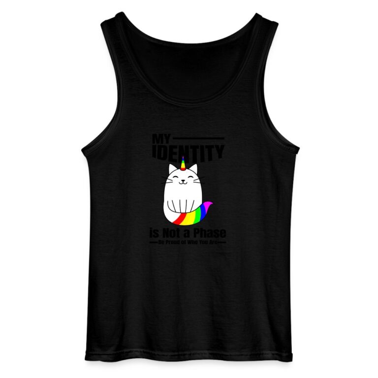 my-identity-is-not-a-phase-gildan-maenner-tank-top-schwarz
