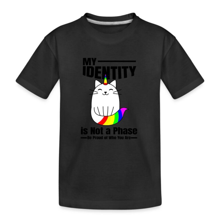 my-identity-is-not-a-phase-teenager-premium-bio-t-shirt-schwarz