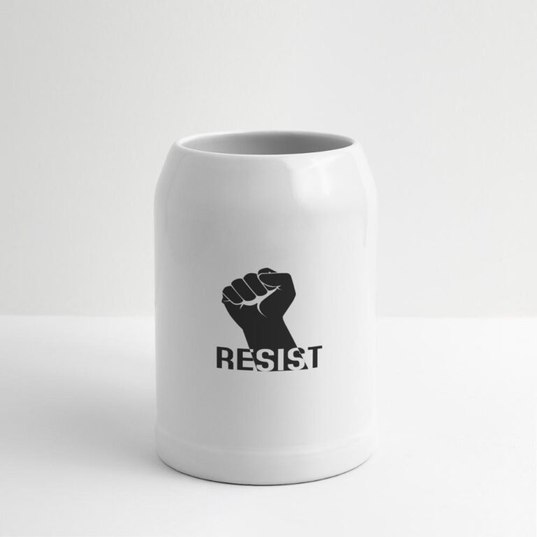 resist-bierkrug-weiss