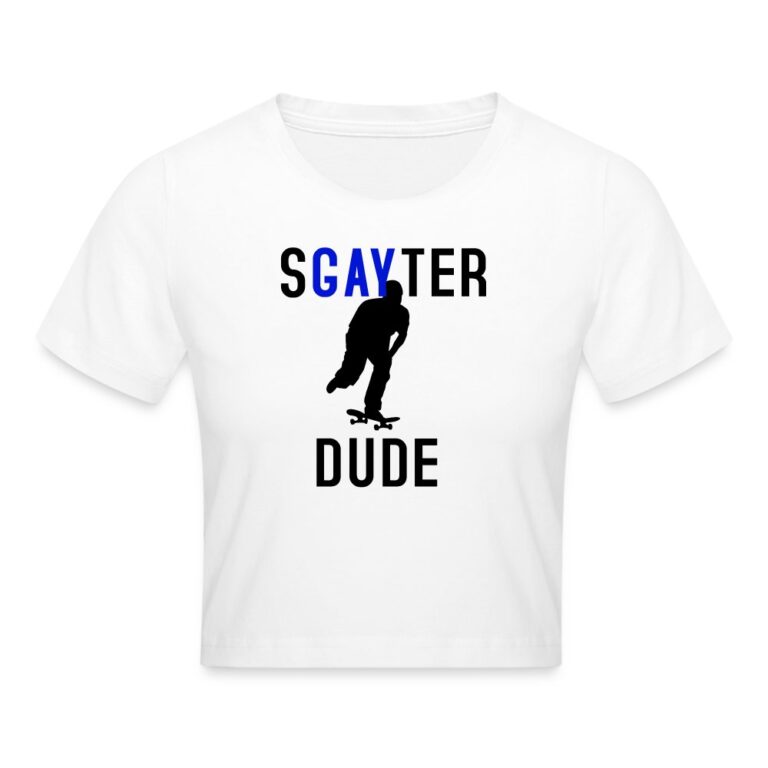 sgayter-dude-cropped-t-shirt-weiss